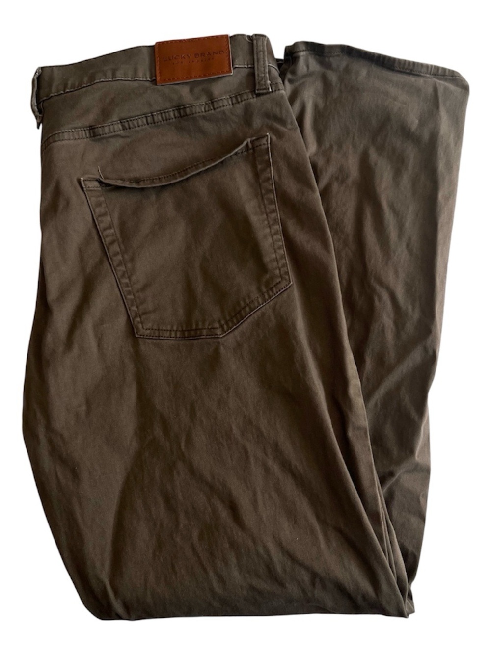Lucky Brand 223 Straight Advanced Stretch Pants Mens 36x31 Olive Brown 7MP10431